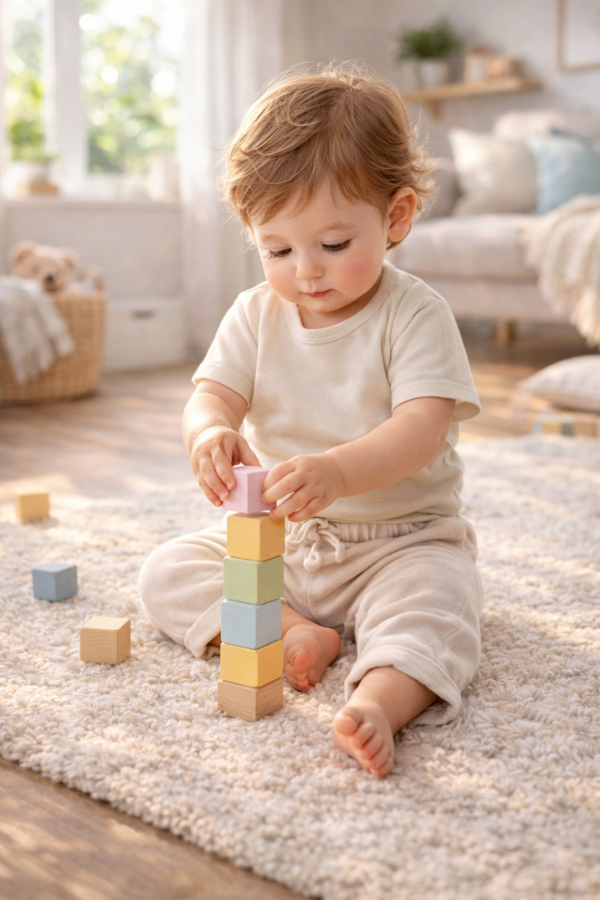 Coordenação motora fina no desenvolvimento do bebê de 18 a 24 meses